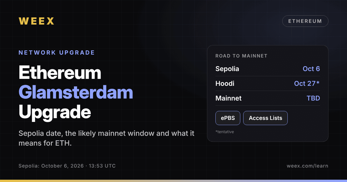 Ethereum Glamsterdam Upgrade: Sepolia Date and ETH Price Impact