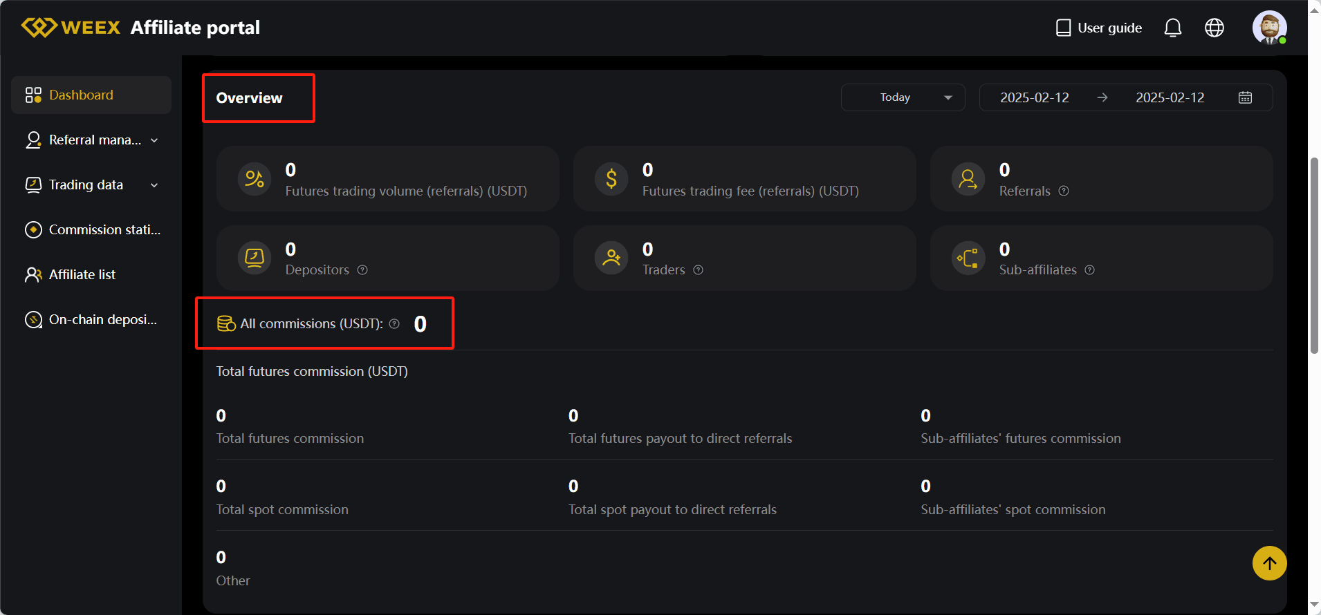 Monitor Your Earnings and Results for WEEX affiliate